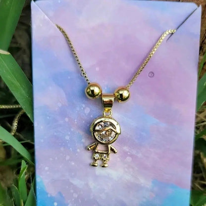 Custom made Pendant Gold plated Female Male